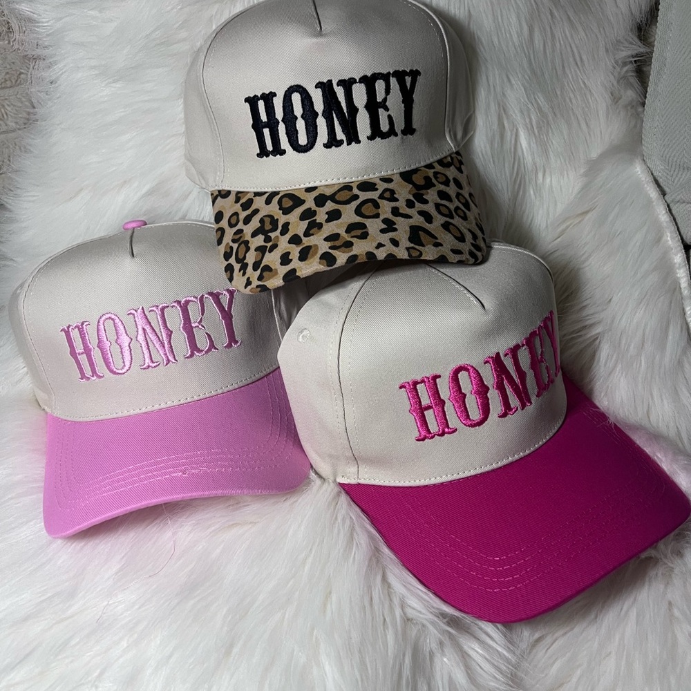 HONEY Trucker Hat Fuchsia pink NEW zenana 2 for $40!